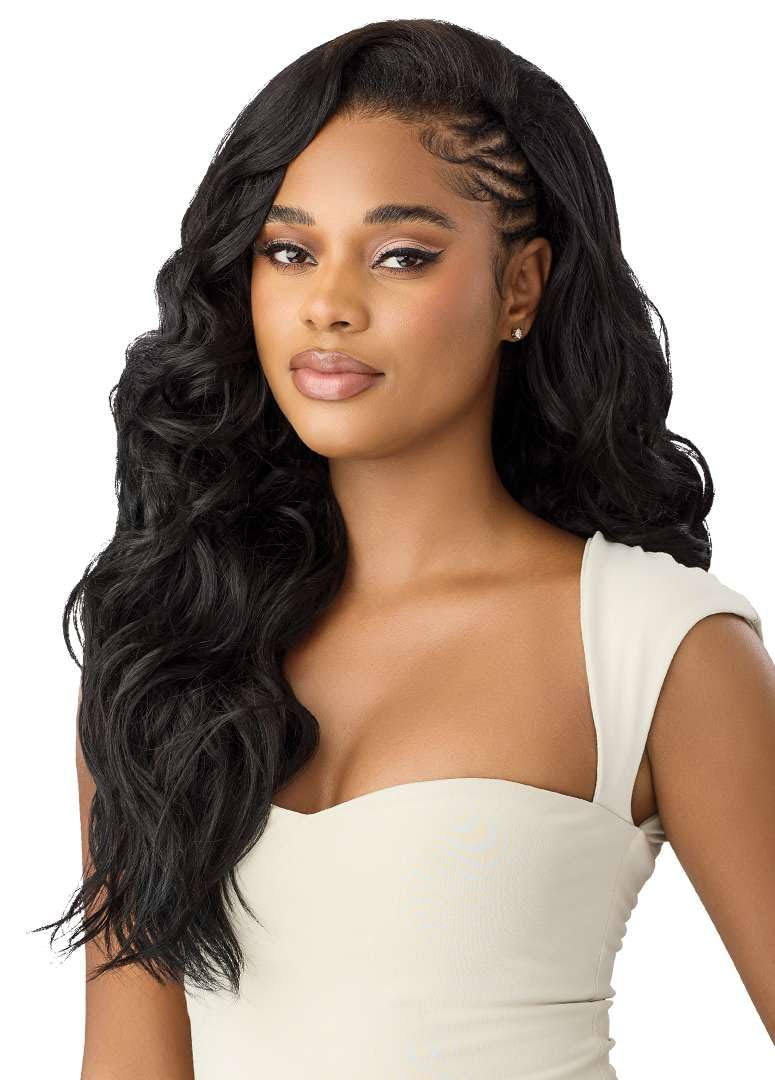 Outre Quick Weave Synthetic Half Wig - Winslow (DRST MULLED WINE)