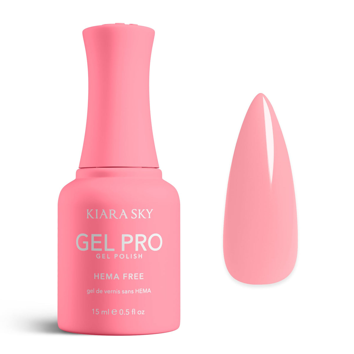 KIARA SKY Gel Pro HEMA-Free Gel Nail Polish | Full Coverage, 28+ Day Wear, Self-Leveling, UV/LED Soak-Off, 0.5 fl oz | The Missing Pink #061