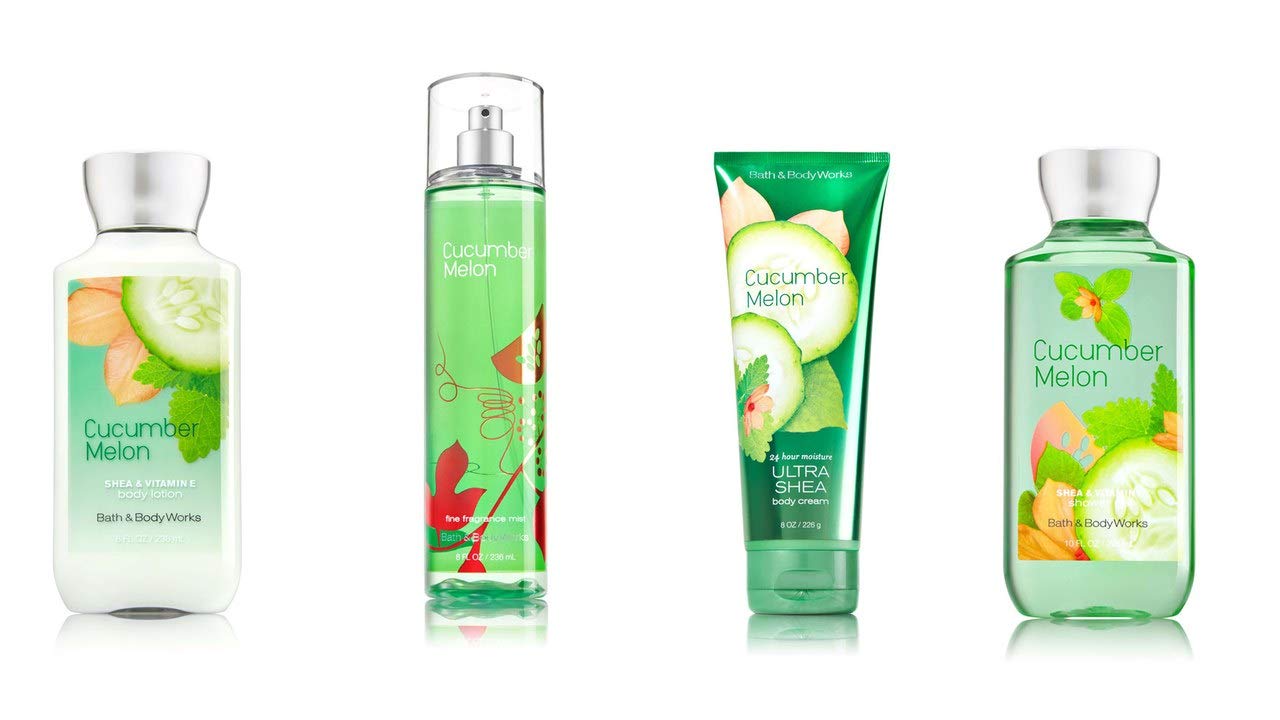 Bath & Body Works Cucumber Melon Set | Shower Gel, Body Lotion, Body Cream & Fragrance Mist Beauty & Personal Care Bath & Body Works