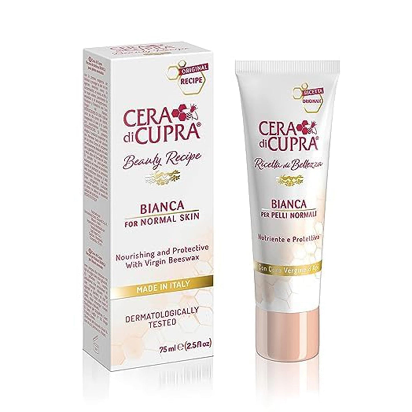 CERA DI CUPRA Bianca Face Cream Moisturizer for Normal and Oily Skin - Nourishing and Protective Formula with Virgin Beeswax (2.5 Fl Oz / 75 ml) Beauty & Personal Care CERA DI CUPRA
