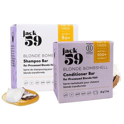 All Natural Shampoo and Conditioner Set for Silver, Grey & Blonde Hair, Bar Shampoo and Conditioner Set for Toning, Strengthening, and Moisturizing, 3 Beauty & Personal Care Jack59