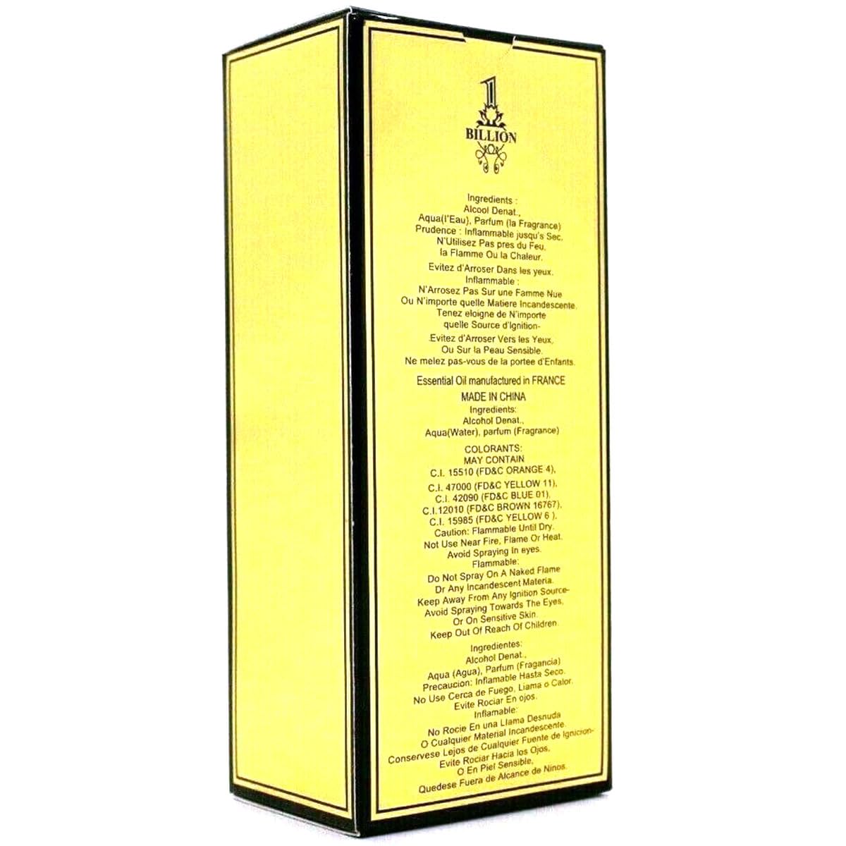 Secret Plus 1 Billion, Fragrance for Men, 3.4 Oz -100 ml / Eau De Parfum Natural Spray Vaporizateur Beauty & Personal Care Secret Plus