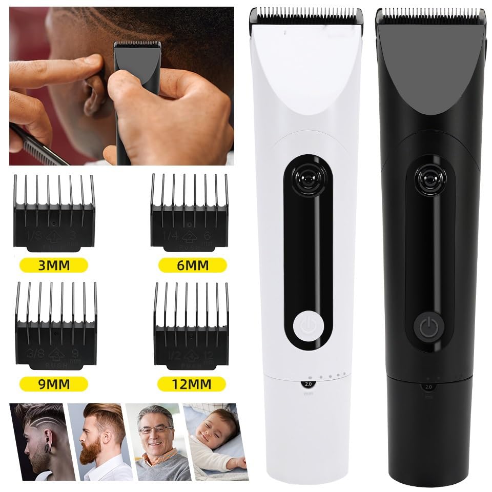 GLESVOWIO Mens Hair Clippers Professional Clipper Cordless Cutting Trimmer Razor Barber Cutter Titanium Alloy Blade Trimer for Men Electric Beauty and Personal Care GLESVOWIO
