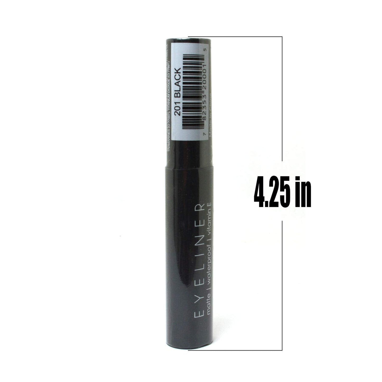 Italia-Deluxe Makeup 1 Classic Liquid Eyeliner 201 Matte Black Eye Liner Vitamin E + ZipBag Beauty & Personal Care Italia-Deluxe