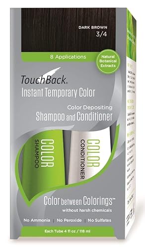 TouchBack Dark Brown Color Shampoo and Conditioner Set Beauty & Personal Care TouchBack