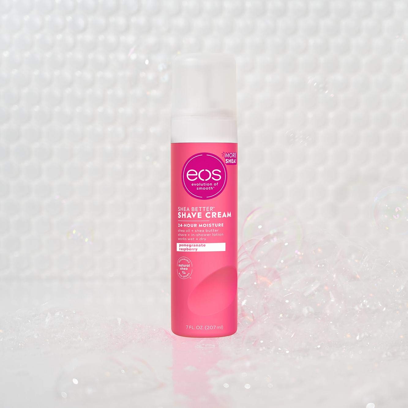 eos Shea Better Shaving Cream for Women - Pomegranate Raspberry - Shave Cream, Skin Care and Lotion with Shea Butter and Aloe - 24 Hour Hydration - 7 Beauty and Personal Care eos