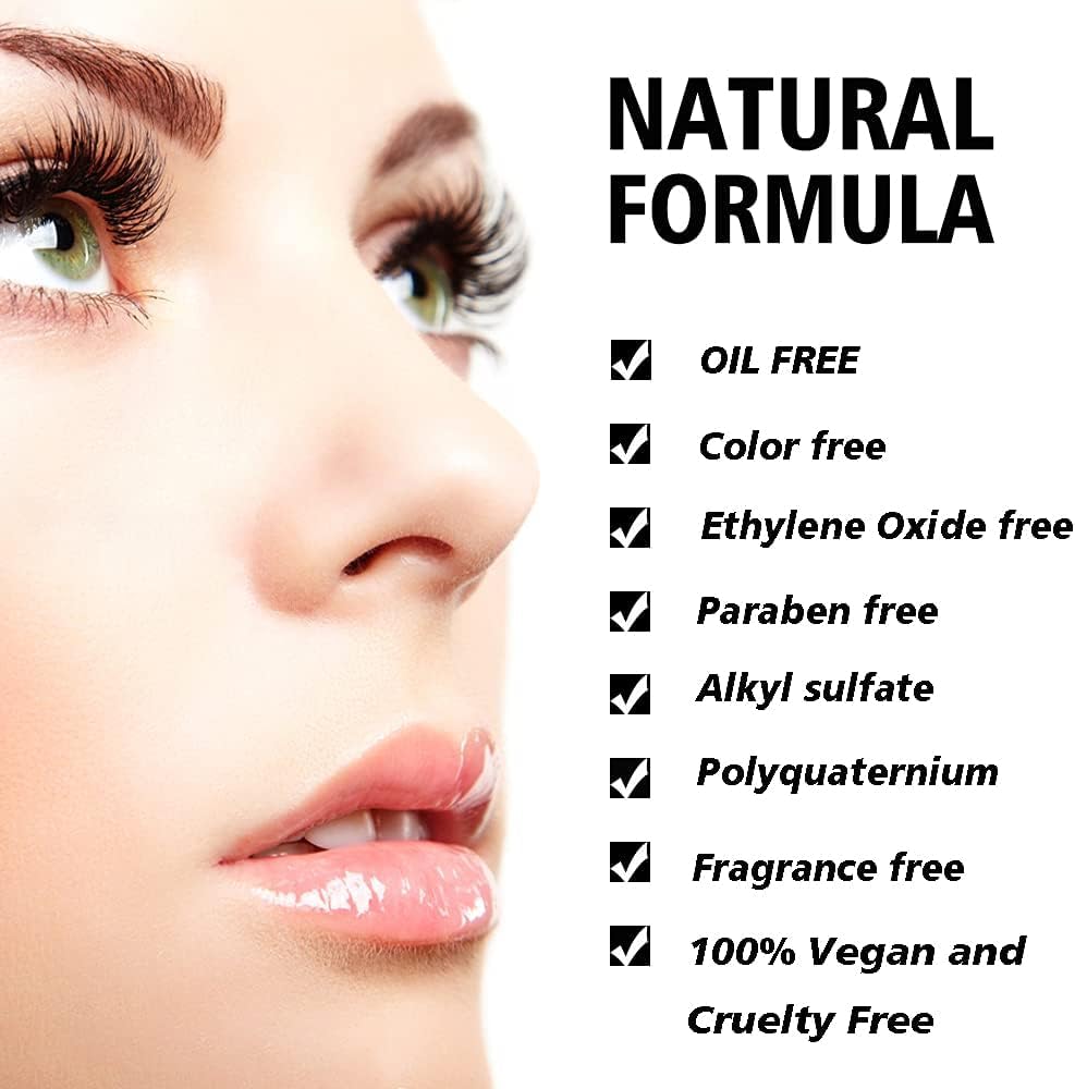 Mererke_Pretty Eyelash Extension Shampoo 60 ml + Brush - Eyelid Foaming Cleanser - Sensitive Paraben & Sulfate Free - Eyelash Wash and Lash Bath Beauty and Personal Care Mererke_Pretty
