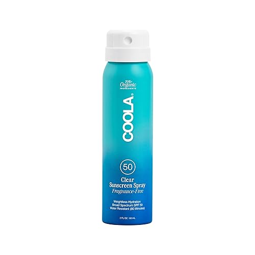 COOLA Organic Sunscreen SPF 50 Sunblock Spray, Dermatologist Tested Skin Care for Daily Protection, Vegan and Gluten Free, Fragrance Free, 2 Fl Oz Beauty & Personal Care COOLA