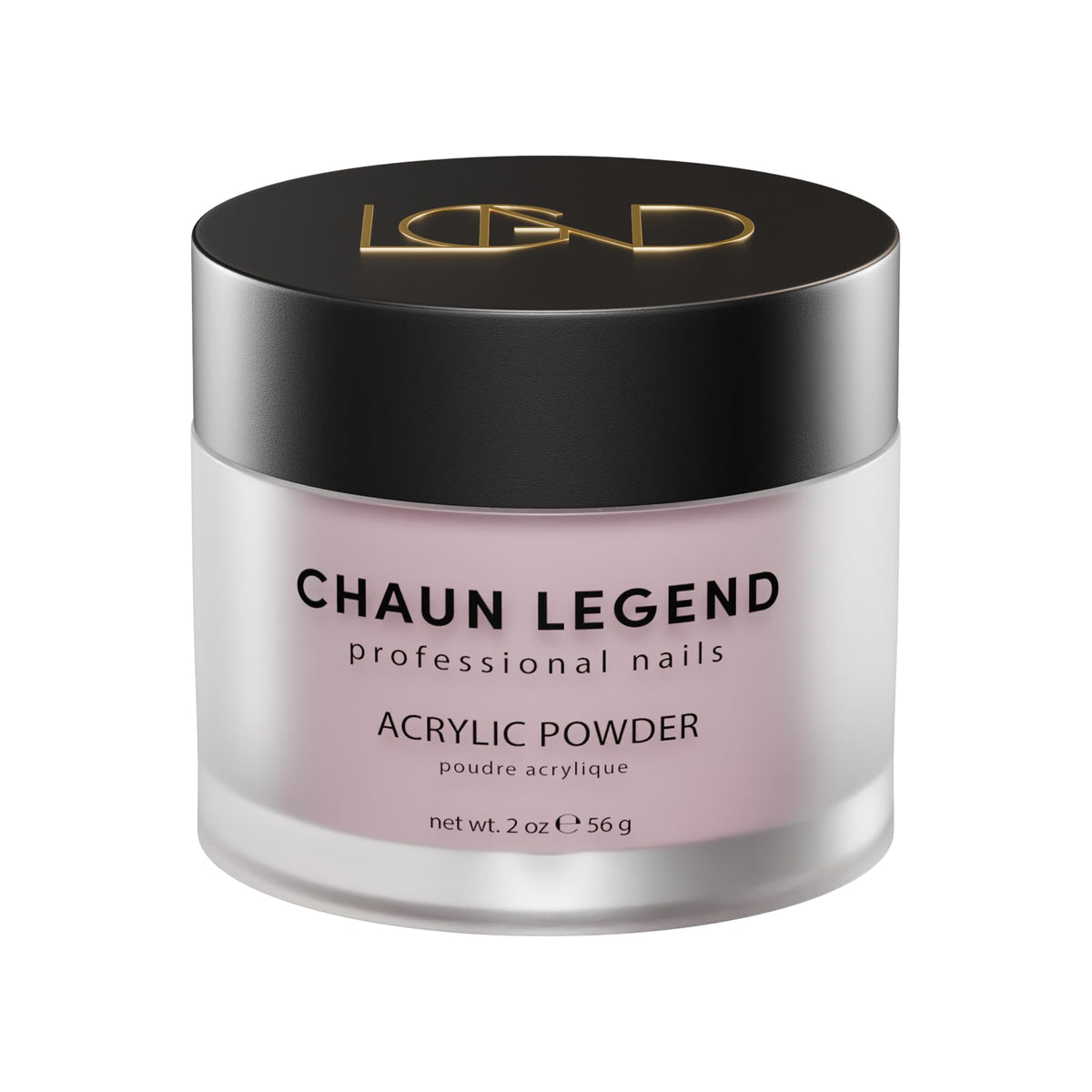 Chaun Legend Acrylic Powder, 2oz Long Lasting Salon Quality, Bubble Free, Self Leveling Professional Manicures, Fake Nails, Carving & Extensions, Dark
