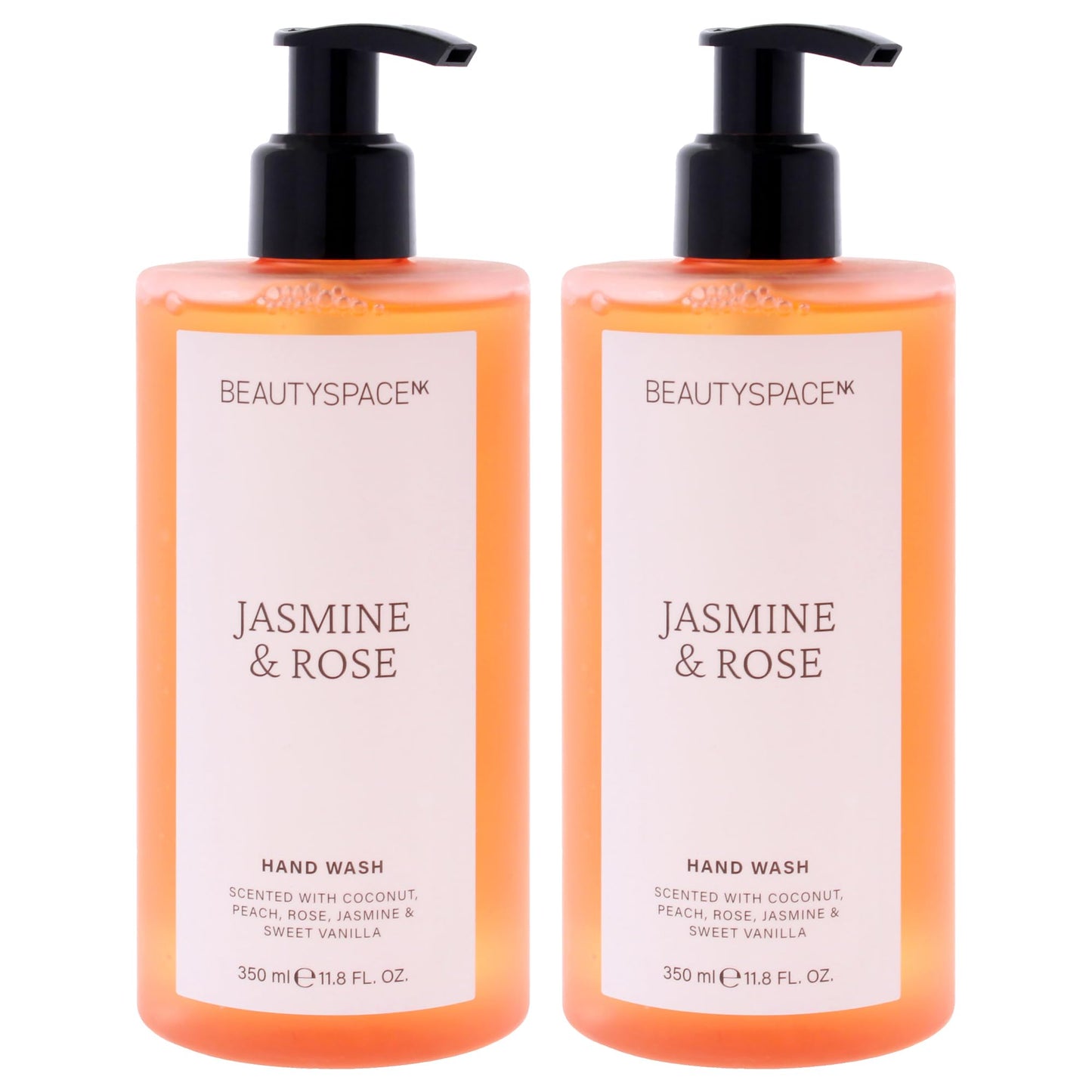 Beauty Space Hand Wash - Jasmine and Rose by BeautySpace for Unisex - 11.8 oz Hand Wash - Pack of 2 Beauty & Personal Care Beauty Space