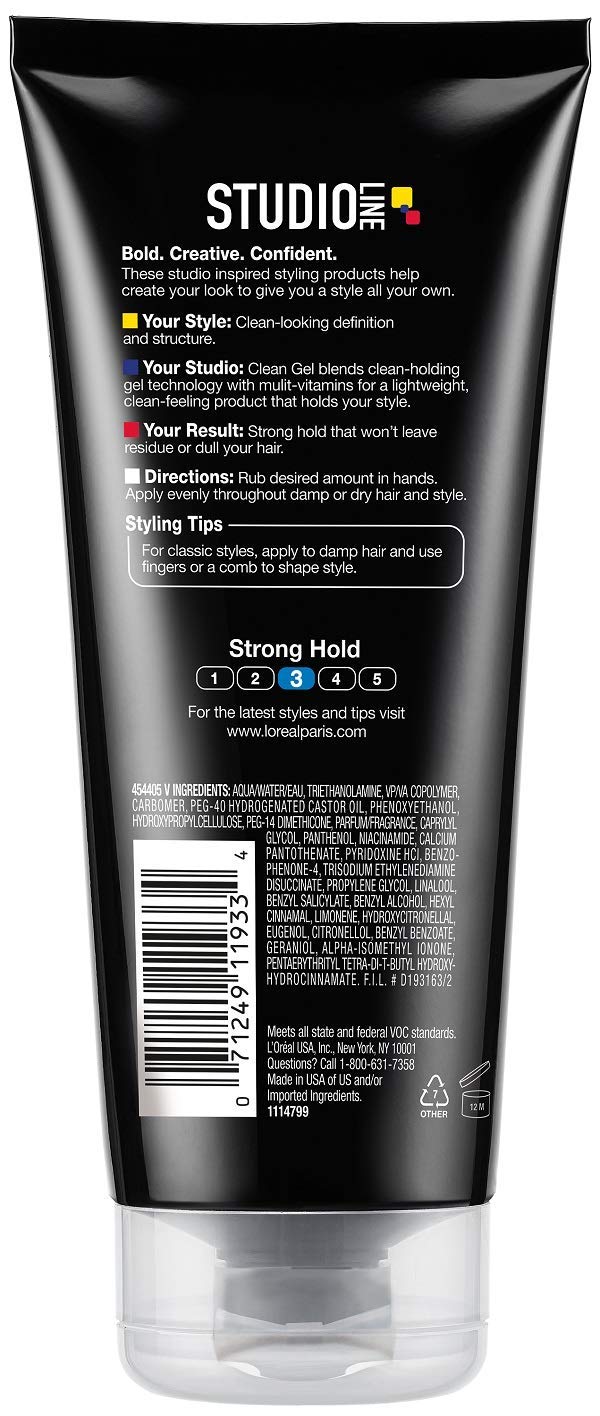 L'Oreal Paris Studio Line Clear Minded Clean Gel - Strong Hold 6.8 fl; oz. - Pack of 2 Beauty & Personal Care L'Oreal Paris