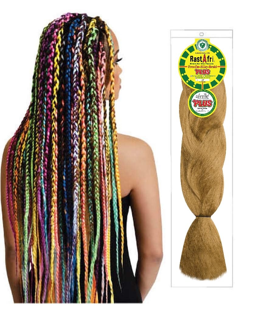 RastAfri AFB Silky Synthetic Braiding Hair Extensions, Soft Silky Texture for Braiding, Twists & Protective Hairstyles, Lightweight and Tangle