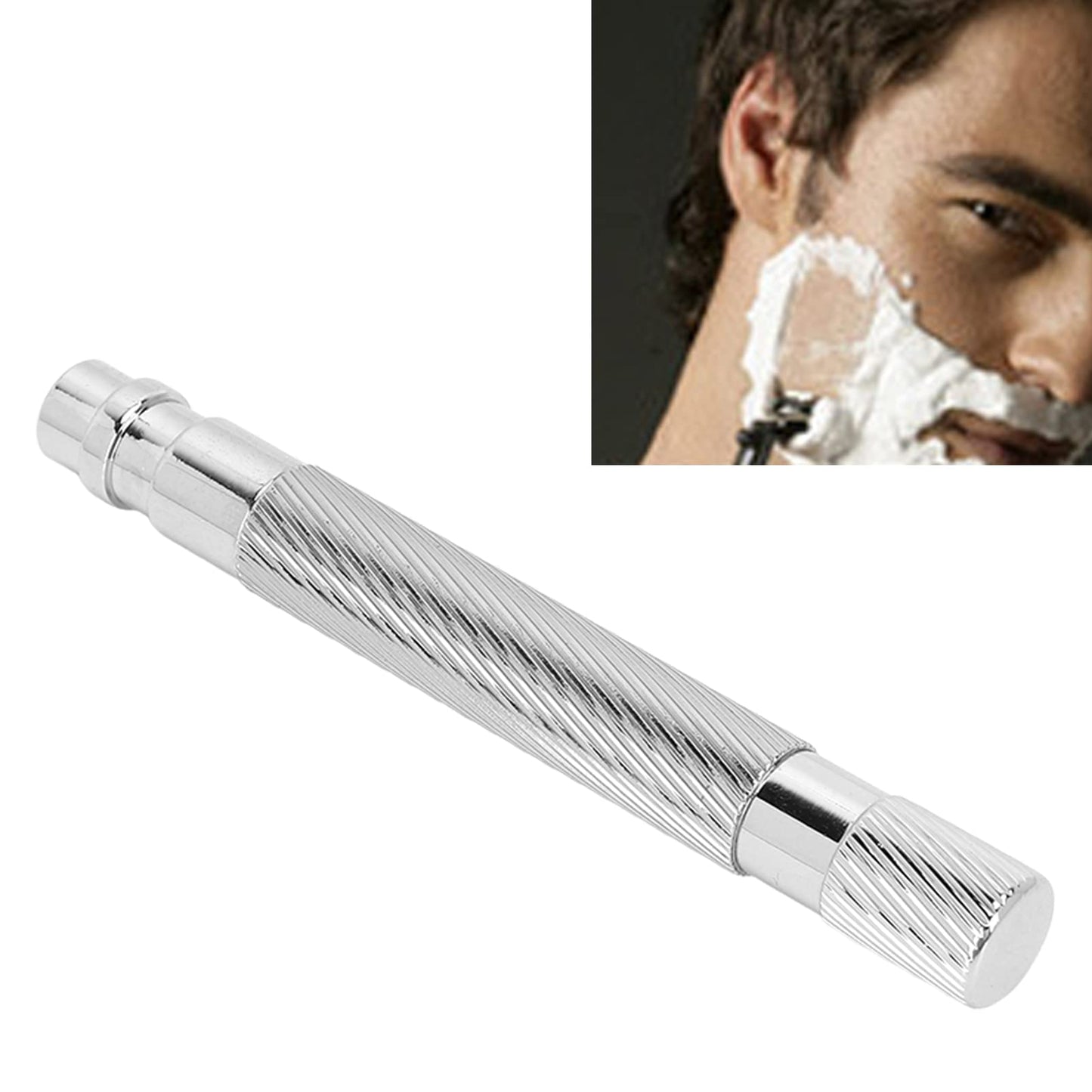 Manual Handle, Safety Shaving Handle, Safety Men's Handle Safety Handle Metal Replacement Retro Shaver Handle Metal Handle for Mens Razors for Shaving Beauty and Personal Care Betued