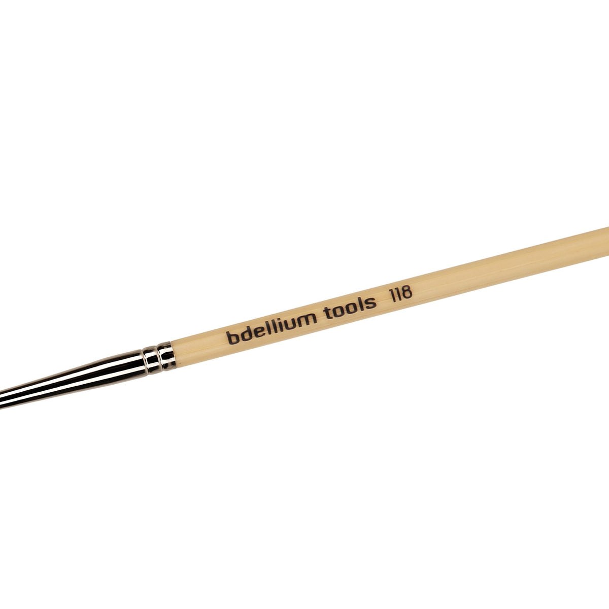 Bdellium Tools Professional Makeup Brush - Special FX Series 118 Tattoo Liner - With Soft Synthetic Fibers, For Artificial Tattoos (Bamboo, 1pc)