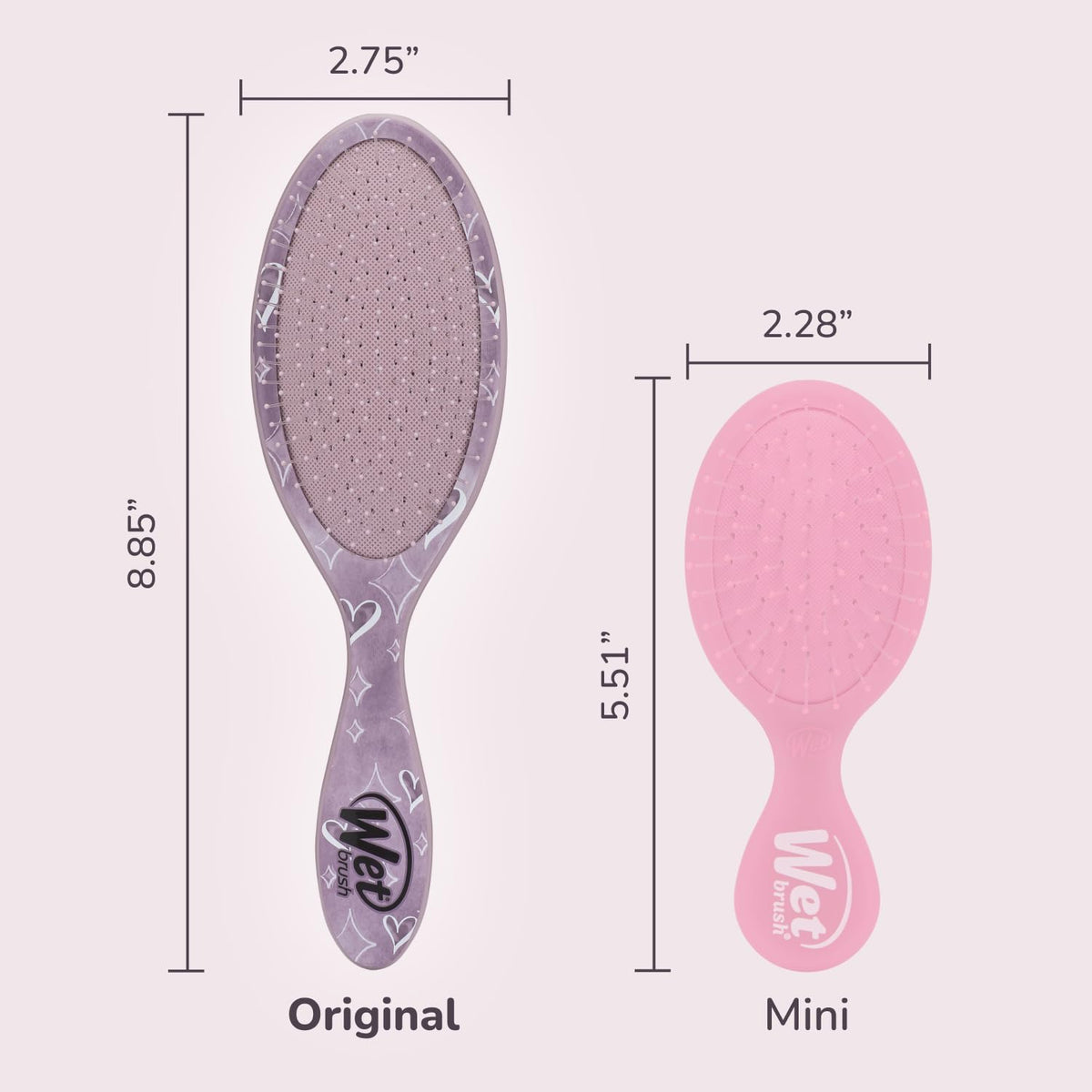 Wet Brush Original Detangler Hair Brush, Stitch & Angel (Disney Love), Ultra-Soft IntelliFlex Bristles, Detangling Bristles Glide Through Tangles (Wet