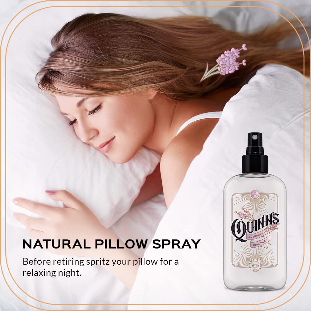 Quinn’s Lavender Water- Natural Pillow Spray - Relaxing Aromatherapy - Facial Body Mist 8 Ounce Beauty & Personal Care Quinn's