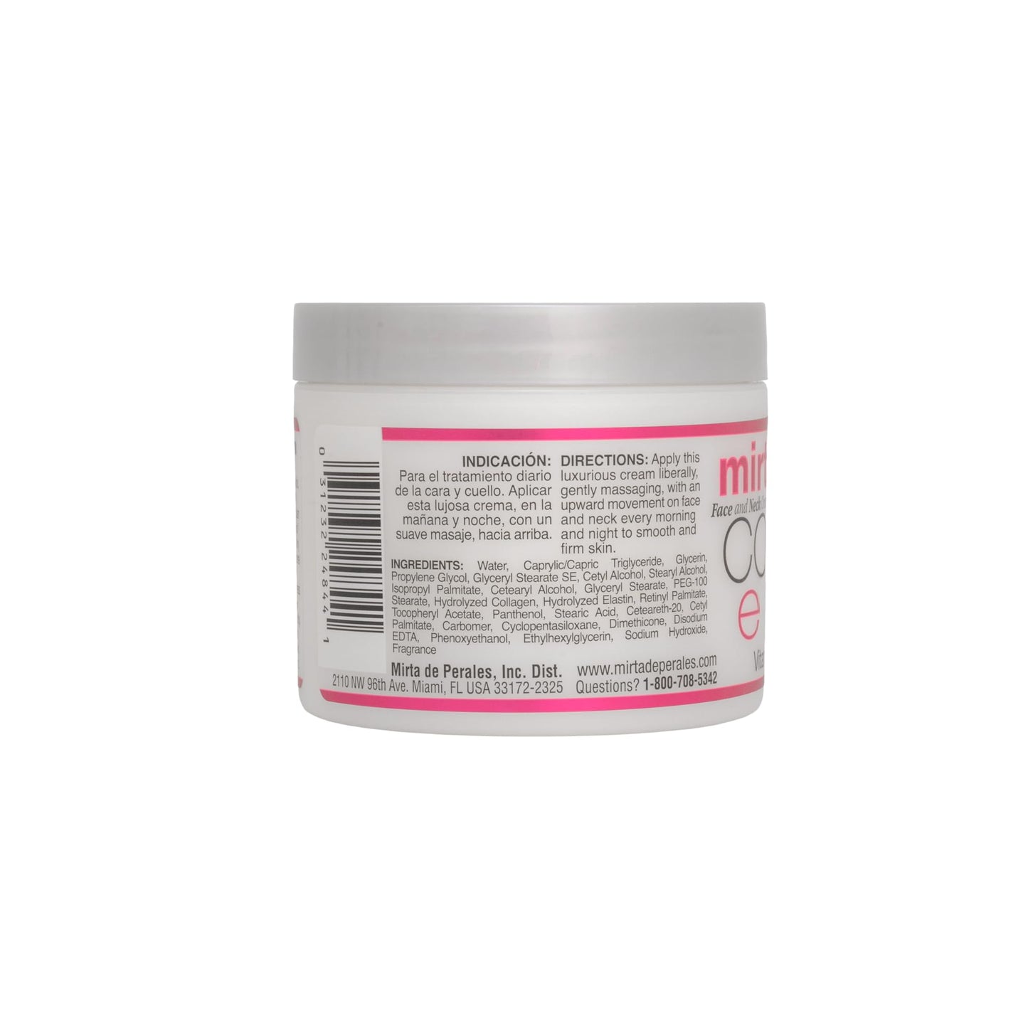Mirta De Perales Collagen Elastin Face & Neck Cream with Vitamins A & E | Hydrating Anti-Aging Moisturizer for Firmness, Elasticity, Fine Lines Beauty & Personal Care Mirta De Perales