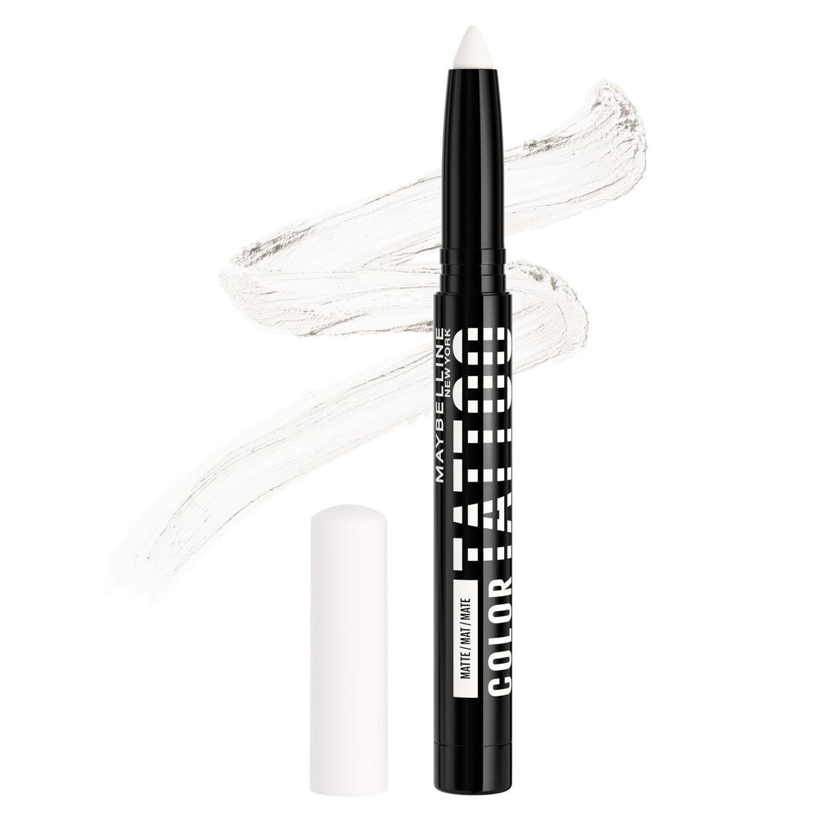 MAYBELLINE Color Tattoo Longwear Multi-Use Eye Shadow Stix, All-In-One Eye Makeup for Up to 24HR Wear, I am Unmatched (Matte White), 1 Count