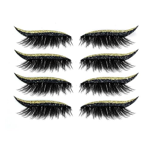 ICRPSTU 4 Pair Reusable Eyeliner and Eyelash Stickers,7 Color Waterproof Eye Shadow Template, Eyeliner Stencil Pads for The Perfect Winged Tip… Beauty & Personal Care ICRPSTU