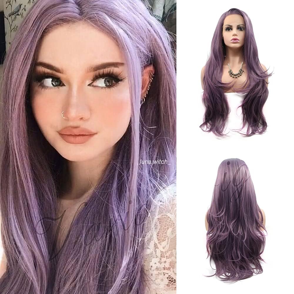 variouswig All Kinds of Everyday Natural Wigs Synthetic Lace Front Wigs Side Part Long Body Wave Heat Resistant Synthetic Wigs for Women Cosplay Party