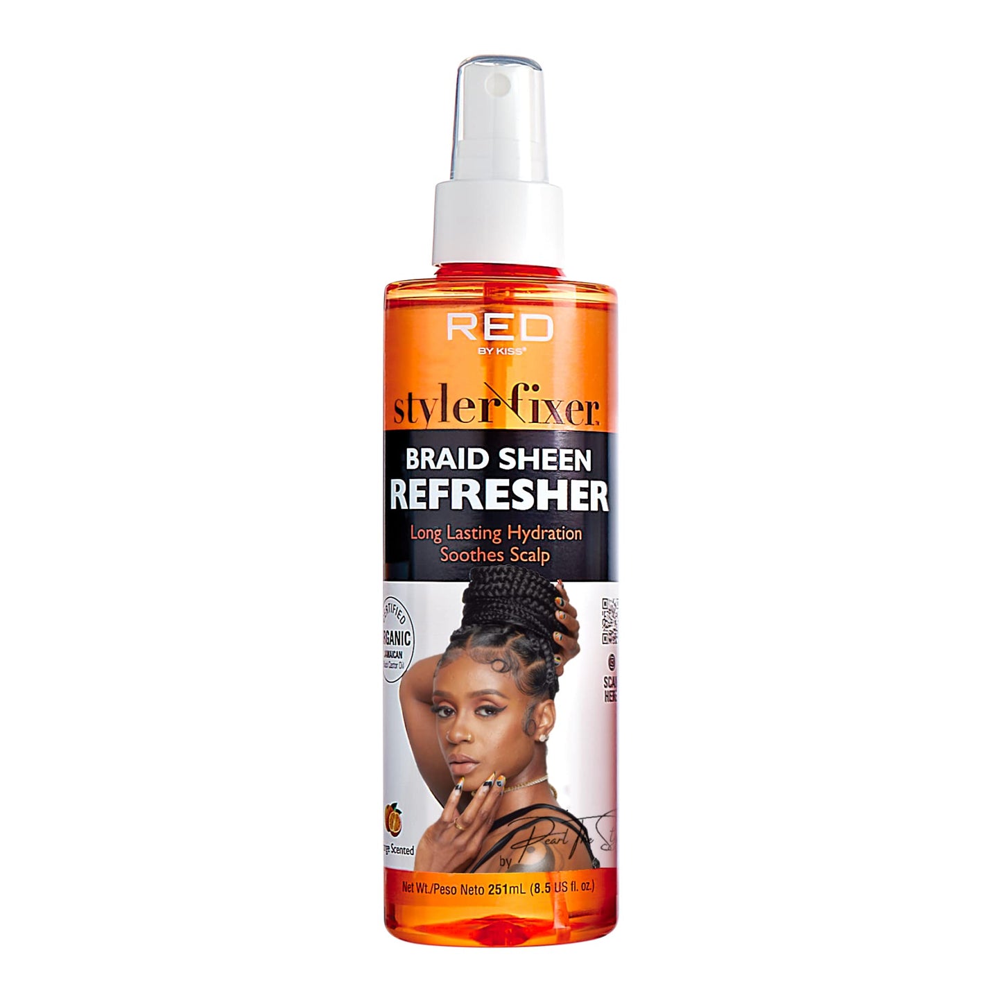 Red by Kiss Braid Sheen Refresher Spray, Long Lasting Hydration, Refresh Curls & Braid,Highest Shine, Soothes Scalp, Nourishes Dry Crips Hair Beauty & Personal Care Red by Kiss