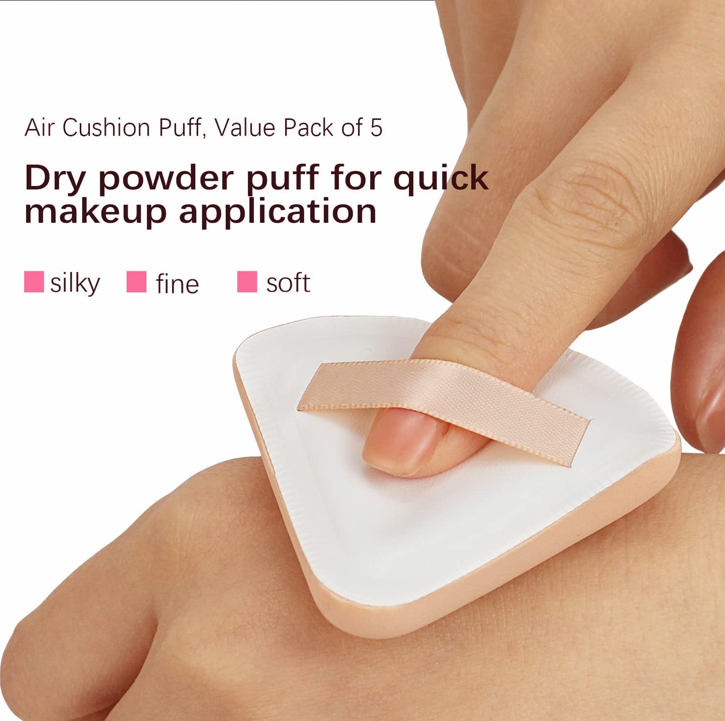 HUIJIN 3 Pcs Powder Makeup Puffs, Air Cushion, Rectangular, for Wet & Dry Beauty Makeup Tool with Foundation Make-up Brush, Combination Skin, Face Beauty & Personal Care HUIJIN