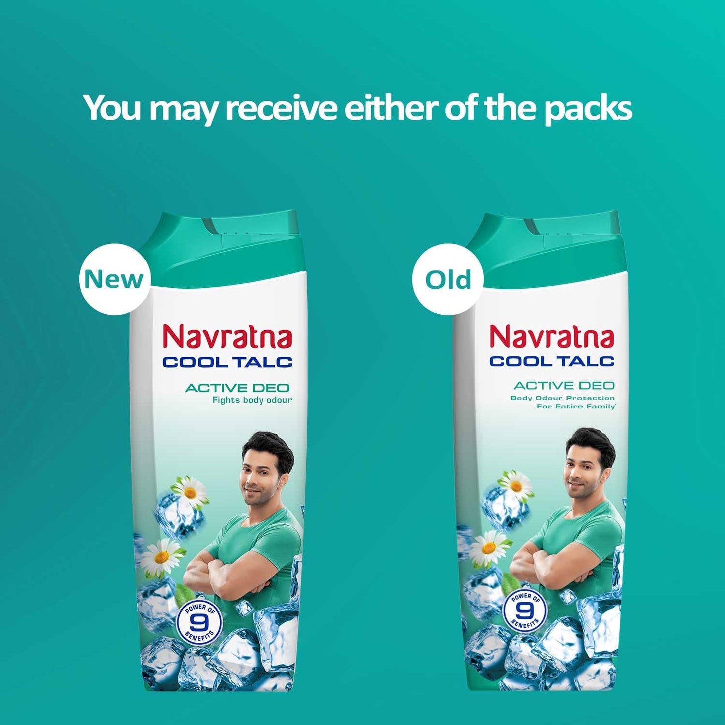 Navratna Cool Talc Active Deo - Talcum Powder - Body Odour Protection & Strong Cooling Effect - Long Lasting Freshness & Fragrance, 400gm Beauty and Personal Care Navratna