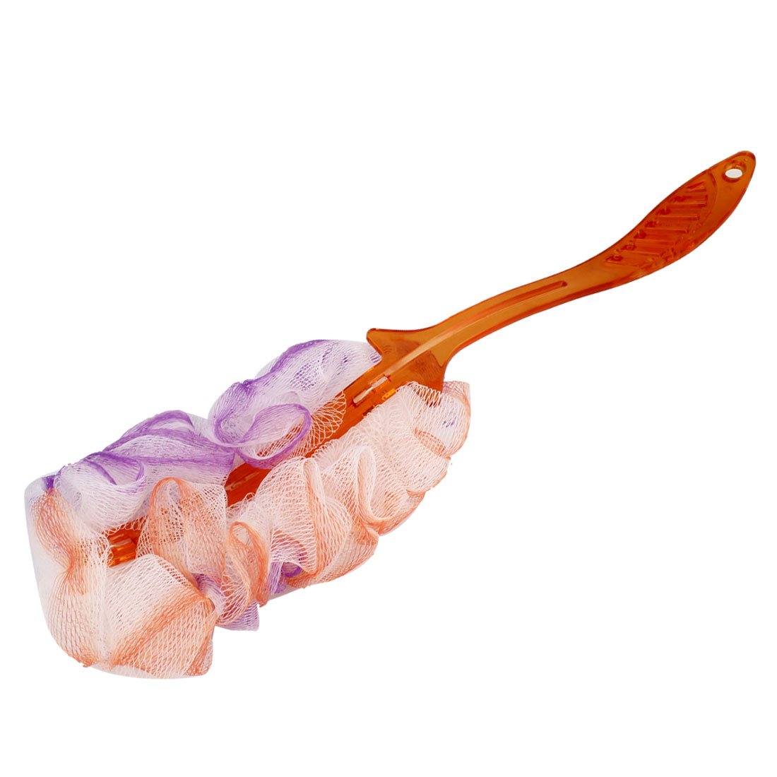 Ruilogod Long Handle Bath Brush Mesh Nylon Back Scrubber Purple Orange (id: 6a0 ff9 2f1 52b df0 Beauty and Personal Care Ruilogod