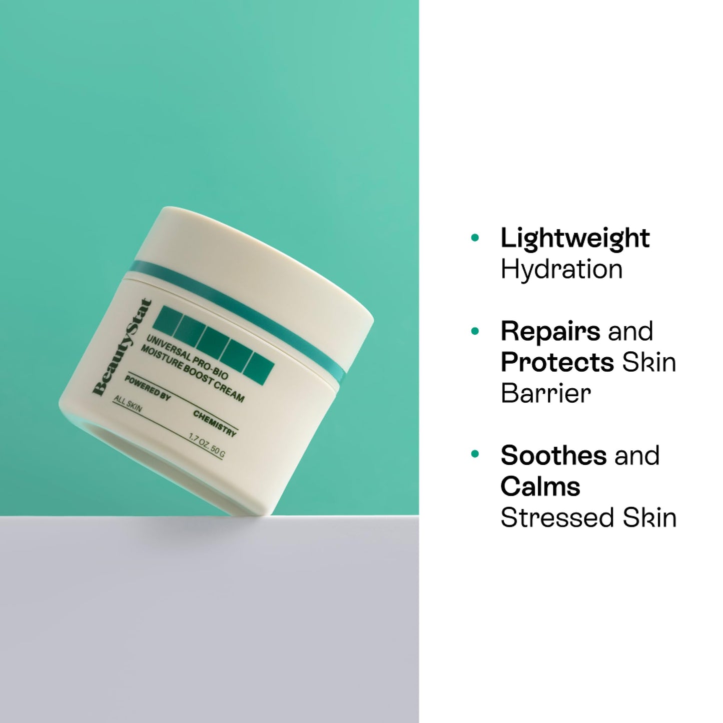 BeautyStat Probiotic 24HR Moisture Boost Cream - Made in the USA - Daily Moisturizer Face Cream with Probiotics, Ceramides, Hyaluronic Acid Beauty & Personal Care BeautyStat