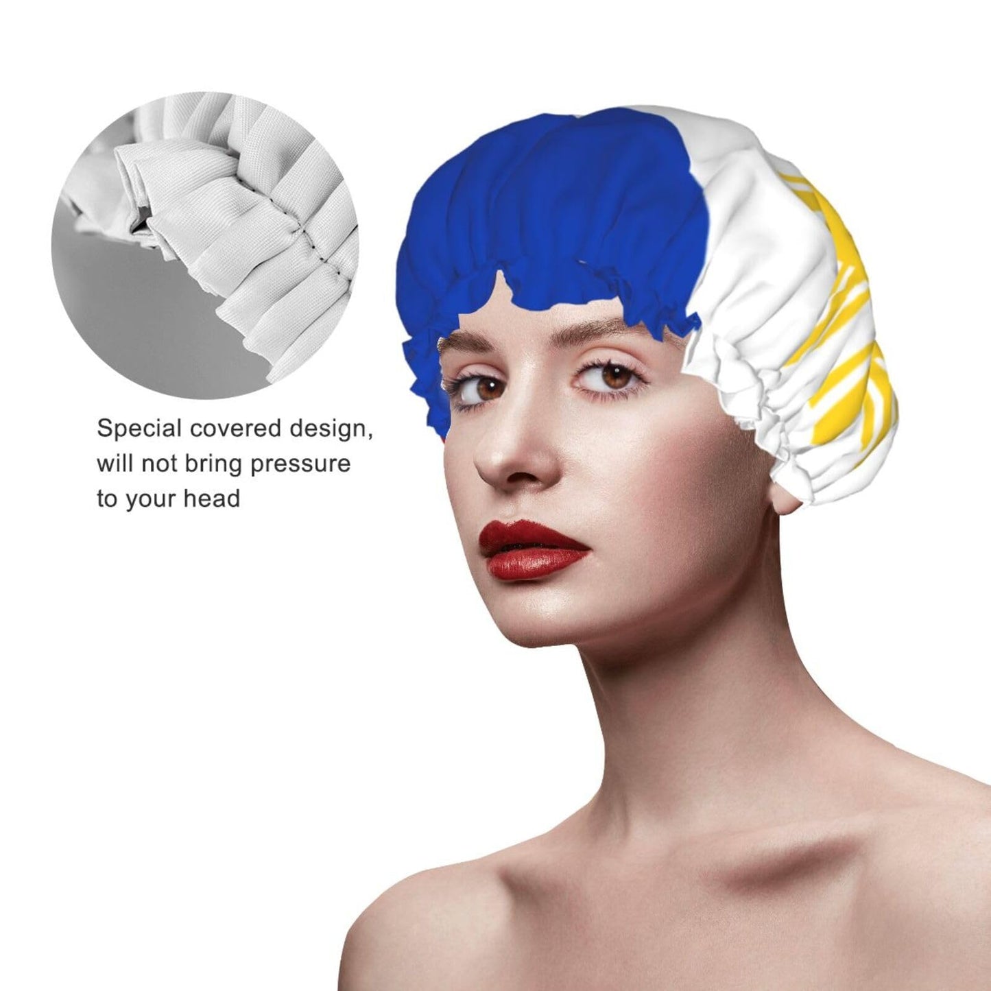 Philippines Flag Prints Shower Cap Double Layer Lined Waterproof Bathing Shower Hat Beauty and Personal Care Hayyett