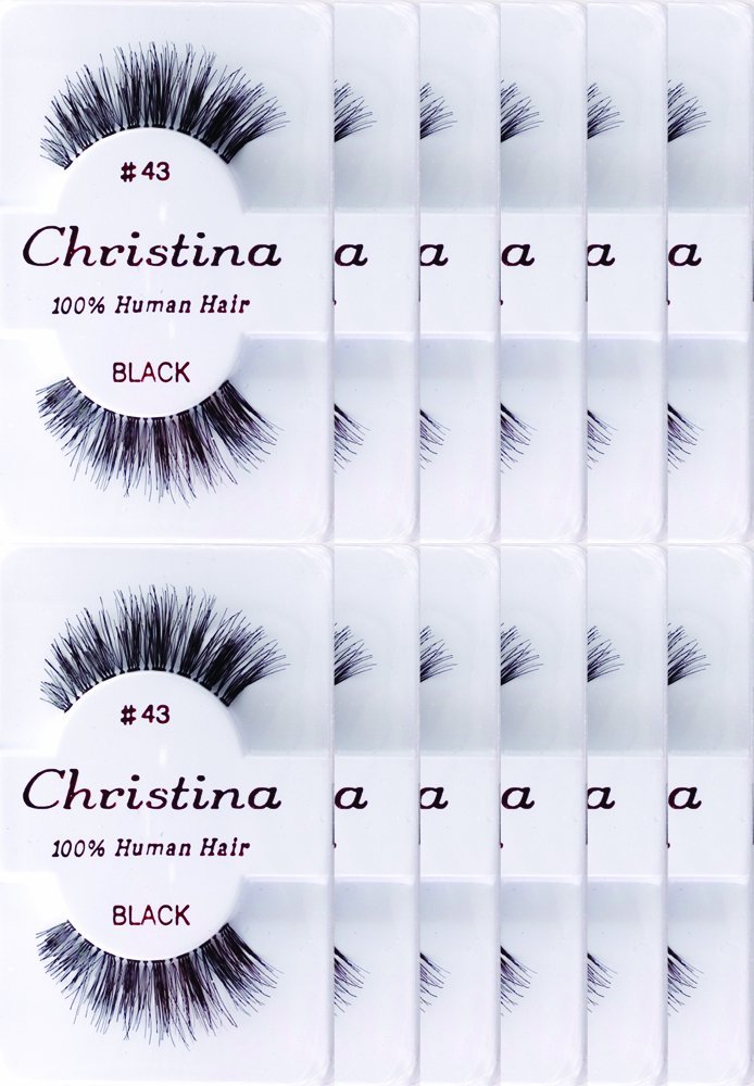 Christina 12 Pack False Eye Lashes Style 43 Beauty & Personal Care Christina