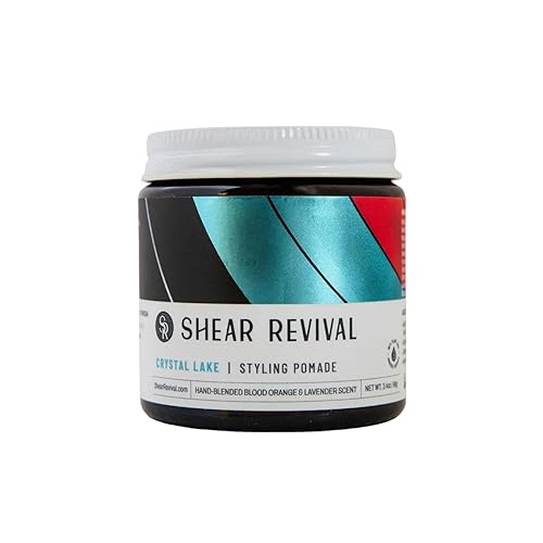 Shear Revival Crystal Lake Styling Cream Pomade for Men & Women - Medium Hold, Natural Finish for All Hair Types, 99% All Natural Ingredients, Blood Beauty & Personal Care Shear Revival