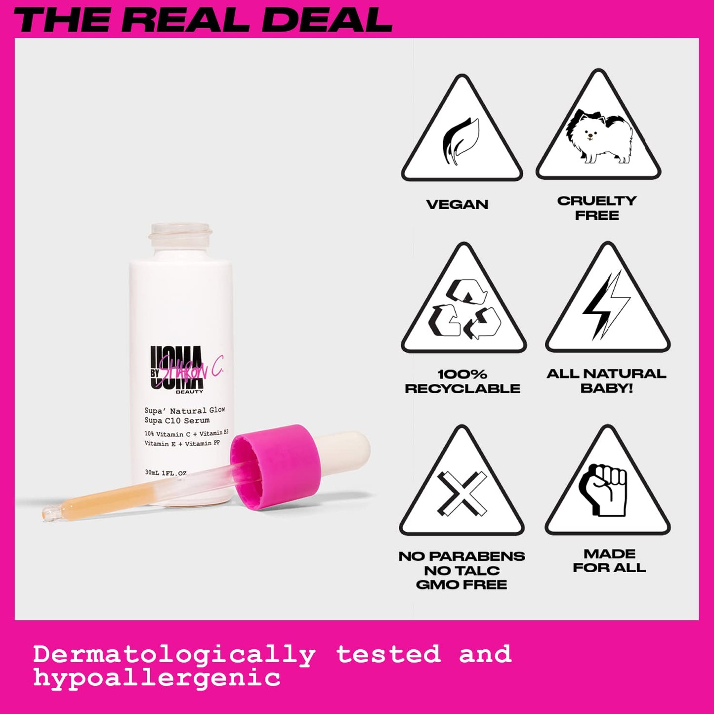 UOMA Beauty Vitamin C Serum for Face with Hyaluronic Acid + Niacinamide + Vitamin E, 30ml Beauty & Personal Care UOMA Beauty