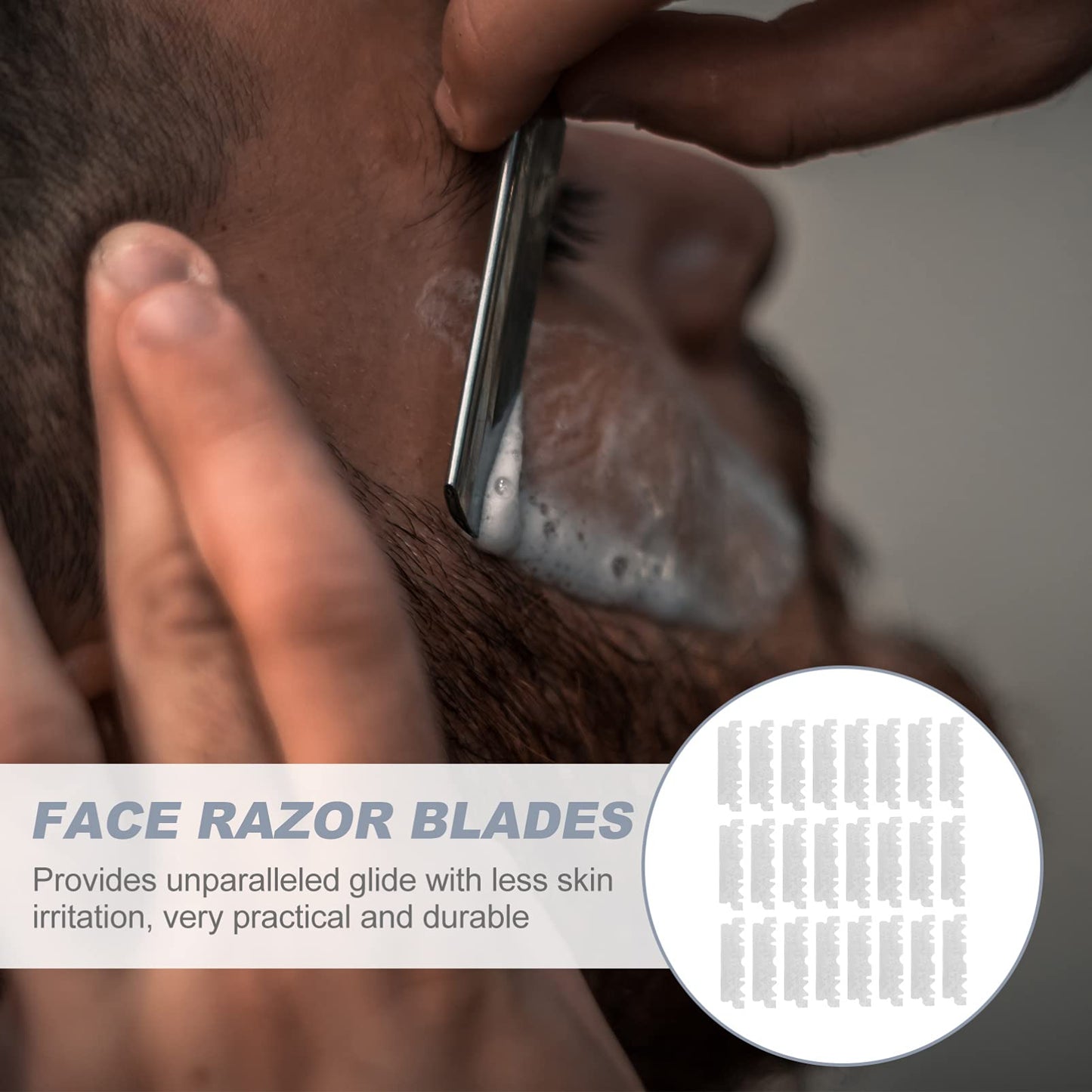 Beaupretty Hand Squeegee 100pcs Razor Facial Shaver Steel Face Cutter Barbershop Face Razor Men Cutter Mens Milling Cutter Household Man Surface Beauty and Personal Care Beaupretty