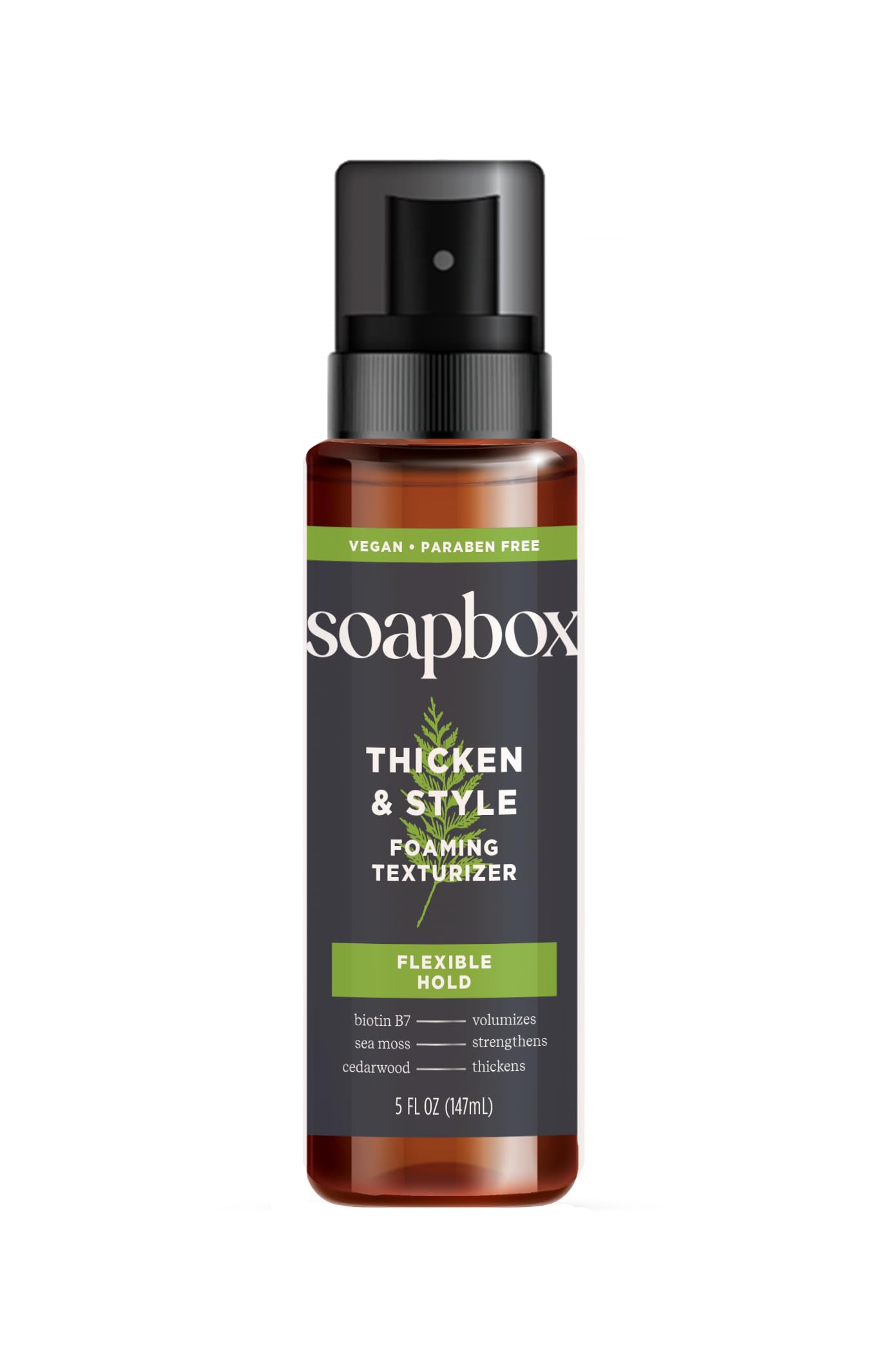 Soapbox Men's Thicken & Style Foaming Texturizer, Hair Looks Thicker, Fuller, & Volumized - Clean Ingredients Free of Harsh Chemicals, Sulfates Beauty & Personal Care Soapbox