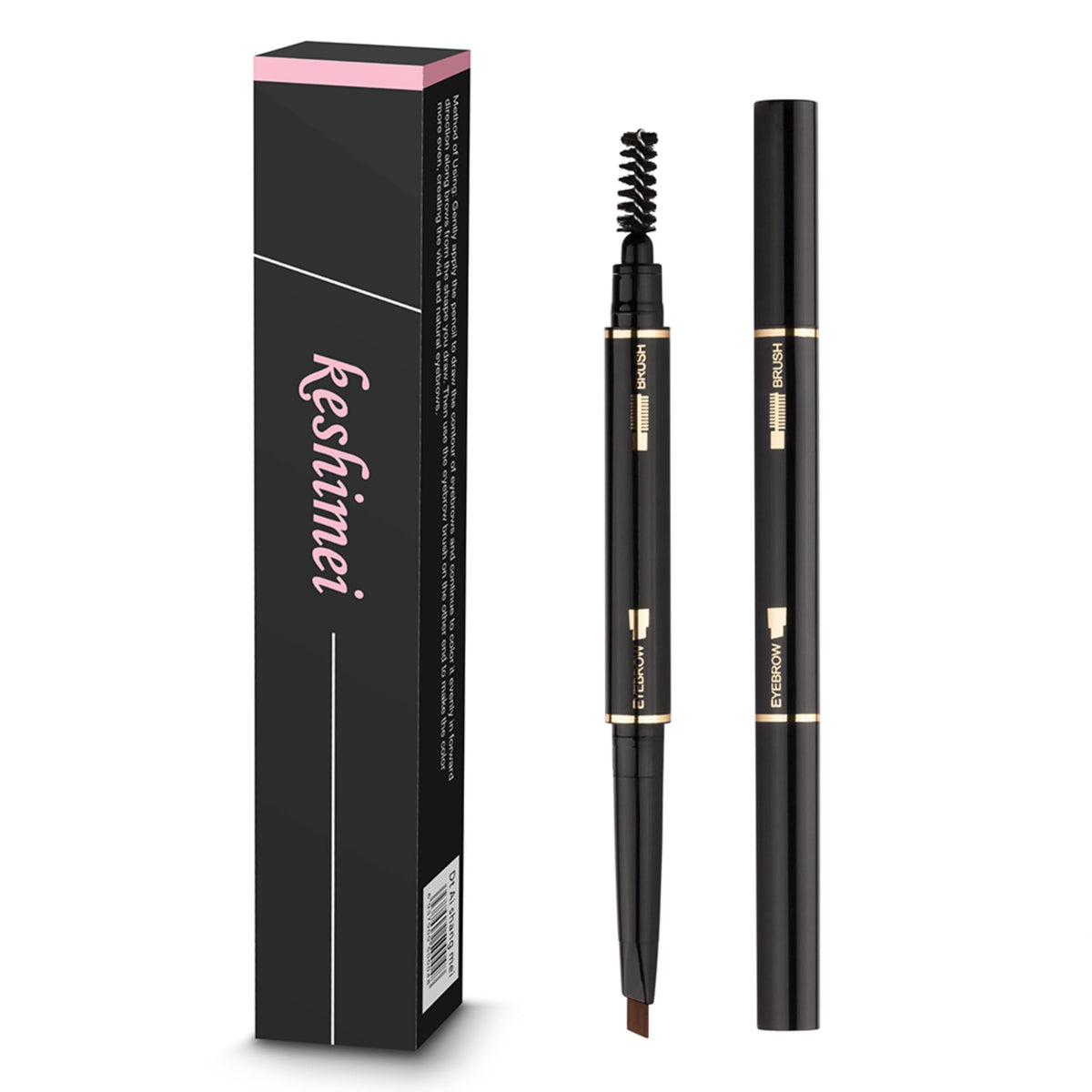 Eyebrow Pencil 2 Packs, Waterproof Smudge-Proof Brow Pencil with Brow Brush, Automatic Eye Brow Makeup Kit, Black Beauty & Personal Care AIRCLE