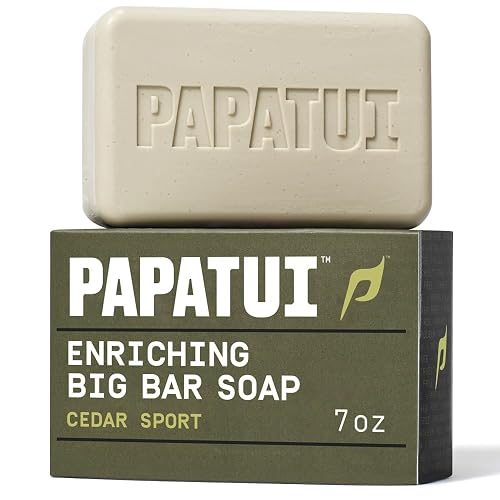 PAPATUI by Dwayne Johnson Enriching Bar Soap for Men | Hydrating Daily Cleanser | Moisturizes with Mango Butter and Avocado Oil | Cedar Sport | 7oz Beauty & Personal Care PAPATUI