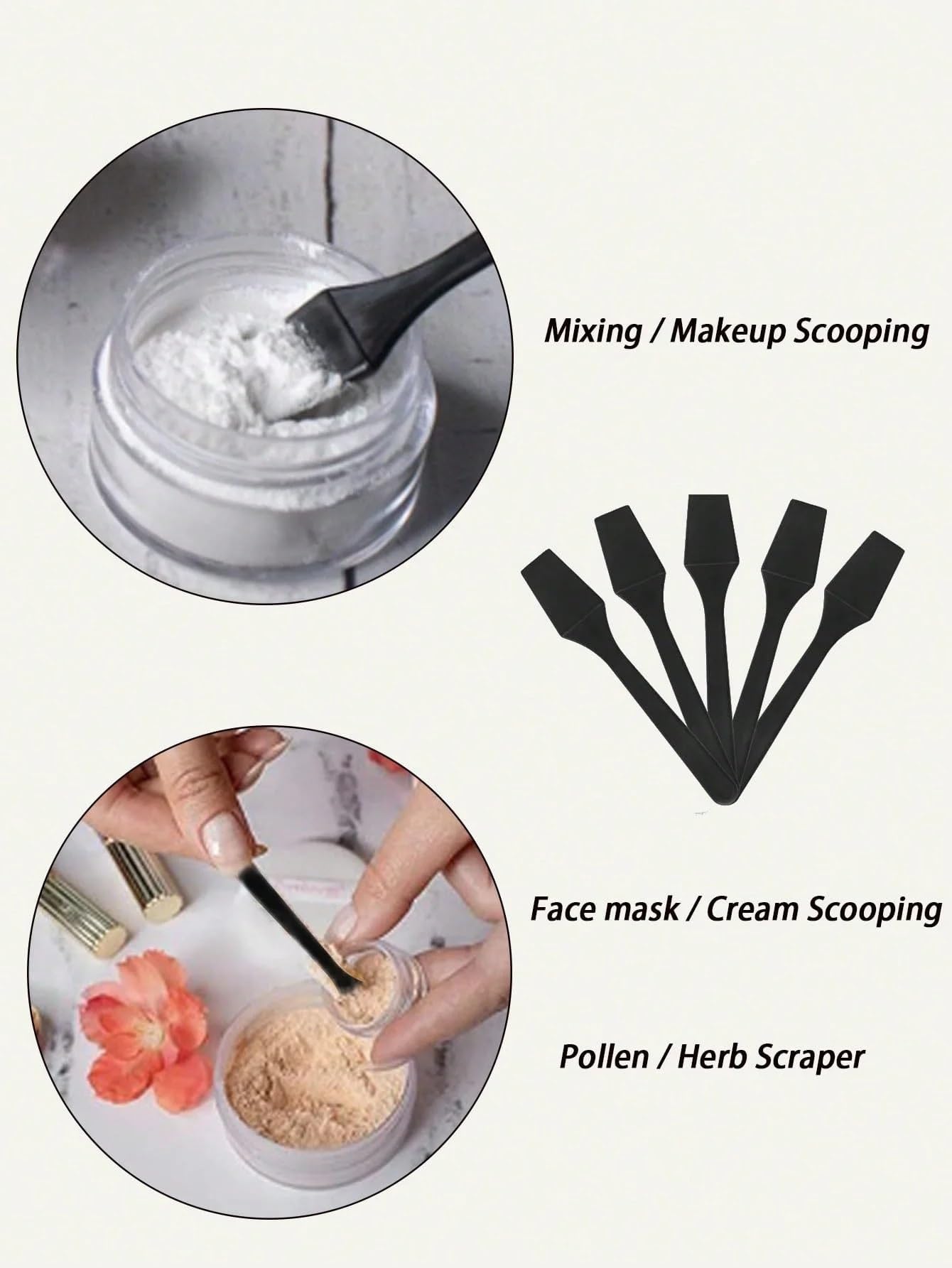 Small Cosmetic Spatulas 100pcs 2.4 Inch Cosmetic Spatulas Multipurpose Mini Reusable Plastic Applicator Spatula for Cream Eye Beauty and Personal Care Nikeg