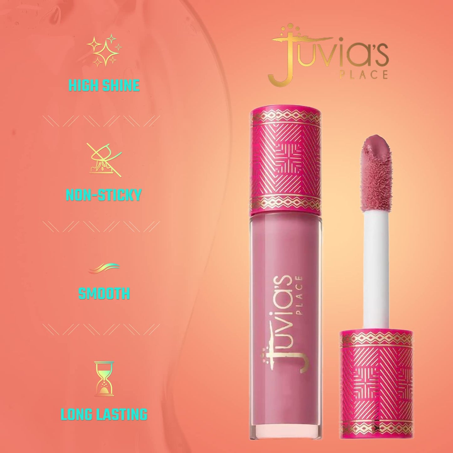 Juvia's Place Lip Gloss Reflect Kiss Me,Soft Rosy Baby Pink,Smooth and Creamy, Long Lasting Non-Sticky, Luscious High Shine Glow,16 oz, Beauty & Personal Care Juvia's Place