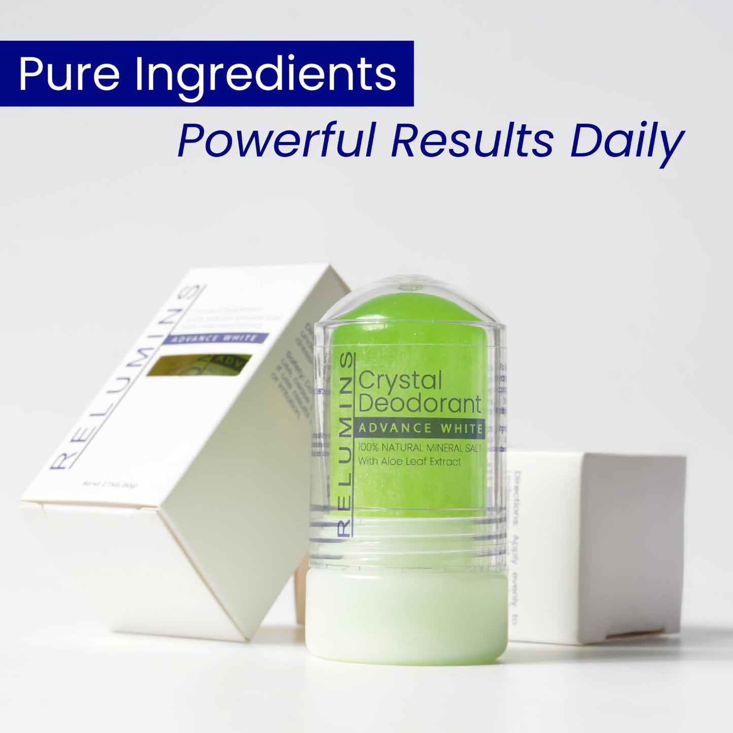 Relumins Aloe Vera Crystal Deodorant, All-Natural Mineral Salt Roll-On, Non-Staining, Non-Irritating, Aluminum-Free, Hydrating Deodorant with Cooling Beauty and Personal Care Relumins