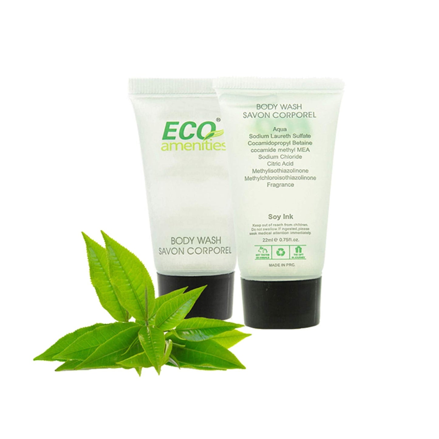 ECO amenities Hotel Body Wash - TSA Approved Travel Shower Gel - Leak-Proof Individual Body Wash - Cruelty-Free Mini Toiletries - 0.75 Fl Oz, Pack Beauty & Personal Care ECO amenities