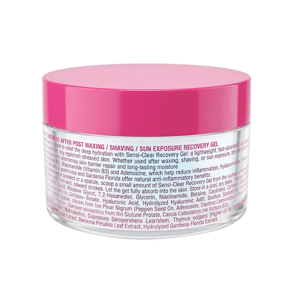 Waxness Sensi Clear Recovery Gel 3.38 fl oz (100 ml) - Post Waxing, Shaving & Sun Exposure Soothing Hydration Gel with Niacinamide & Hyaluronic Acid Beauty and Personal Care Waxness