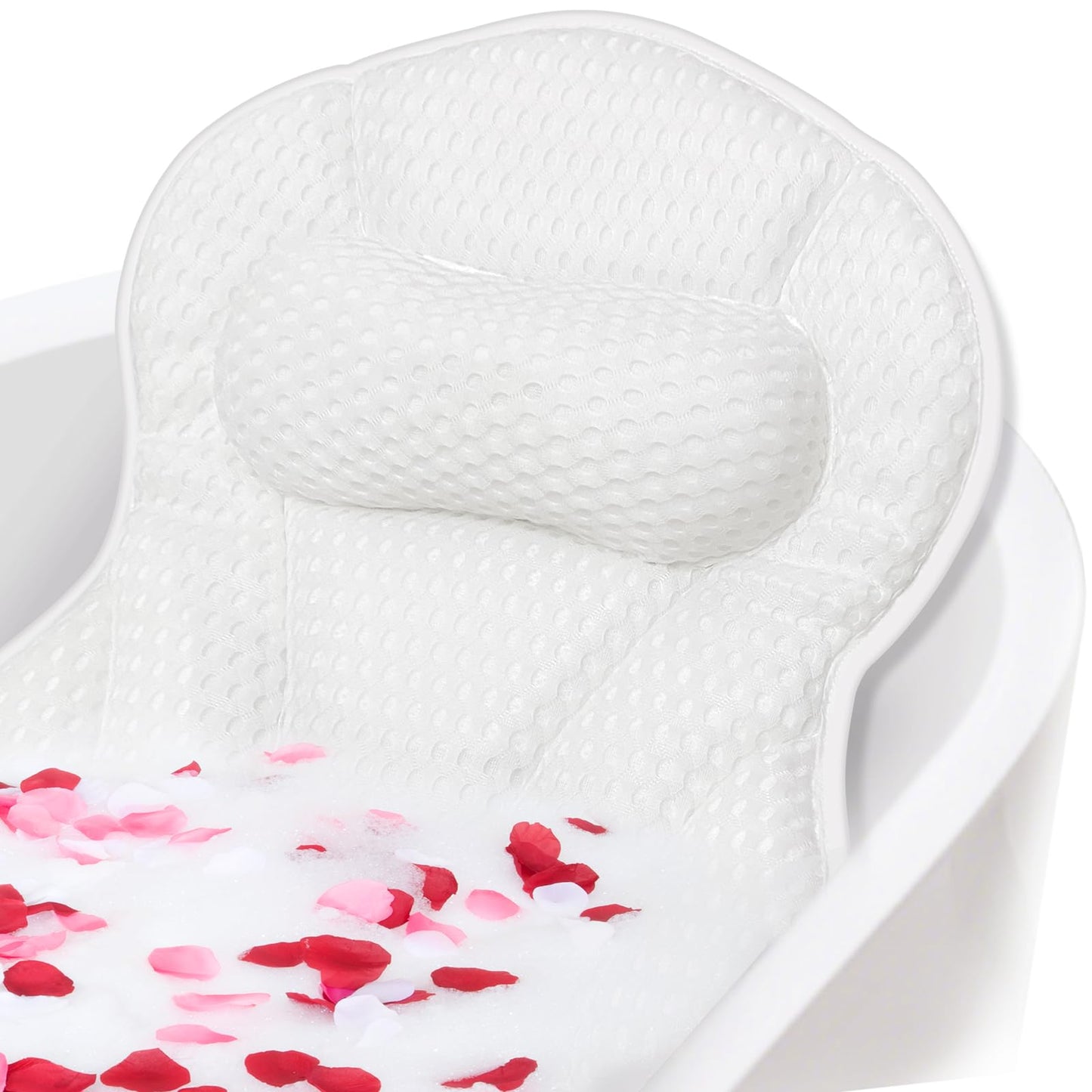 SZXYX Bath Pillows for Tub,Ergonomic Bathtub Spa Bath Pillow 5D Air Mesh Bathtub Headrest with Neck & Back Support Suitable for All Bathtubs, Hot Beauty and Personal Care SZXYX