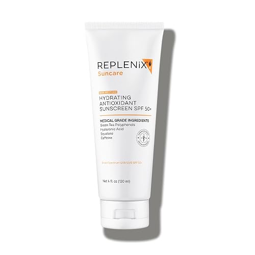 Replenix Antioxidant Hydrating Sunscreen SPF 50+ - Medical Grade Sun Protection, Zinc Oxide, UVA/UVB Protection, Safe for Sensitive Skin, 4 oz. Beauty & Personal Care Replenix