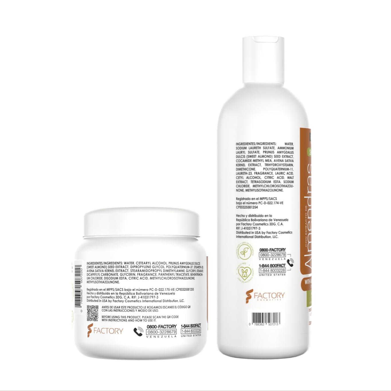 NK Almond Shampoo and Hair Mask Set - Based on almond extract and oat protein - All hair types, especially weak and dry hair. Beauty & Personal Care NK Professional Care