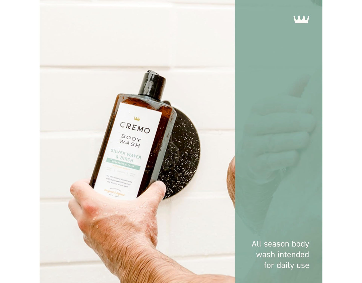 Cremo Body Wash for Men, Silver Water & Birch, Sparkling & Crisp, 16 Fl Oz Beauty & Personal Care Cremo