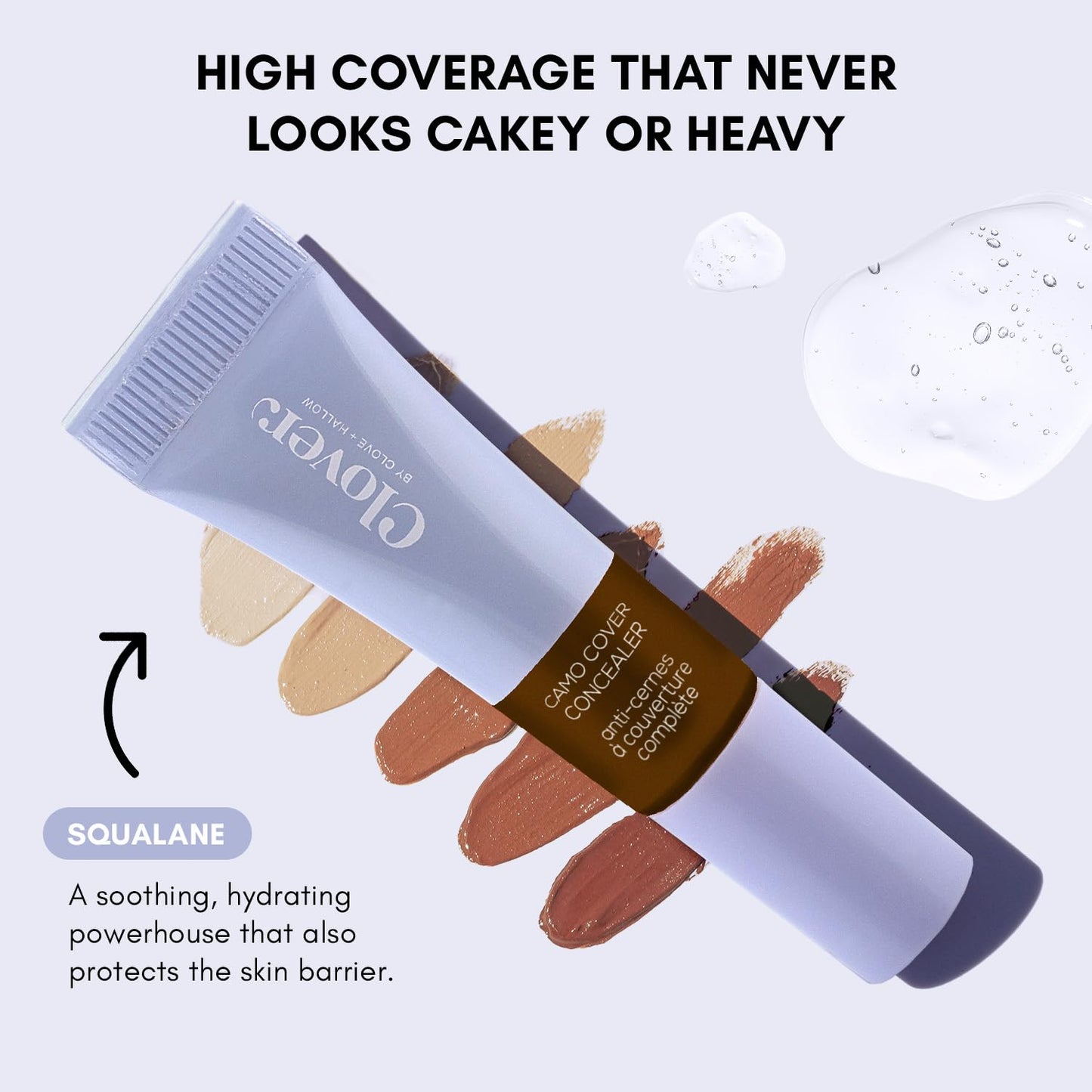 Clover Camo Cover Face & Under Eye Concealer Cruelty-Free & Vegan Natural Makeup Beauty & Personal Care Clover