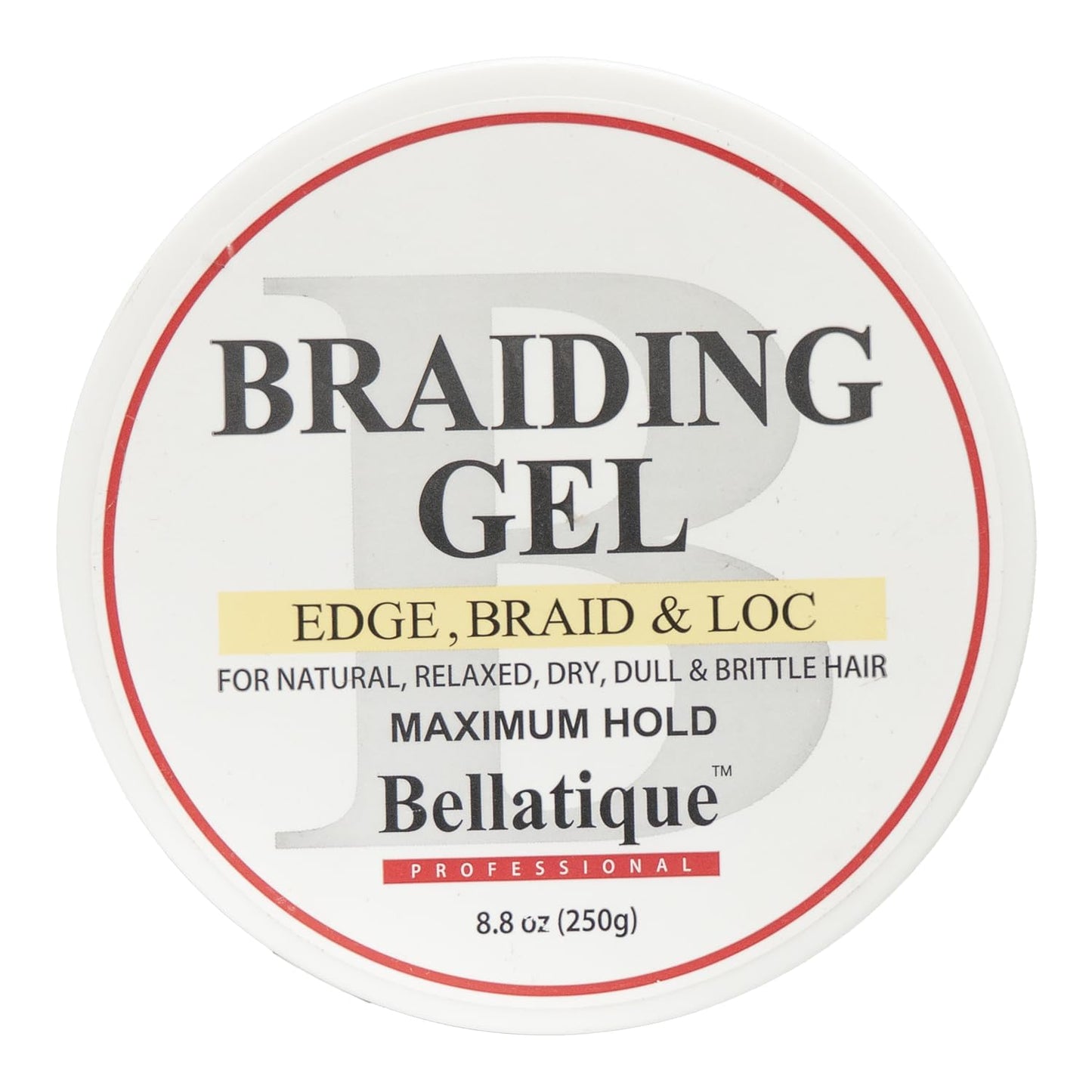 BELLATIQUE Edge, Braid, & Loc Maximum Hold Edge Control & Braiding Gel for Natural, Relaxed, Dry, Dull Hair - No Flaking, No Whitening, Fast Drying Beauty & Personal Care BELLATIQUE