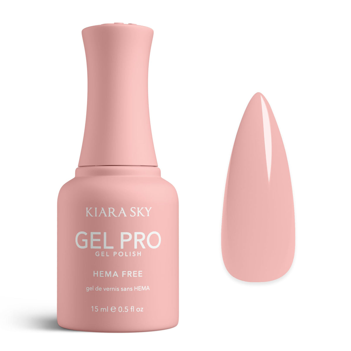 KIARA SKY Gel Pro HEMA-Free Sheer Gel Nail Polish | Buildable Coverage, 28+ Day Wear, Self-Leveling, UV/LED Soak-Off, 0.5 fl oz | Cashmere Cutie #016