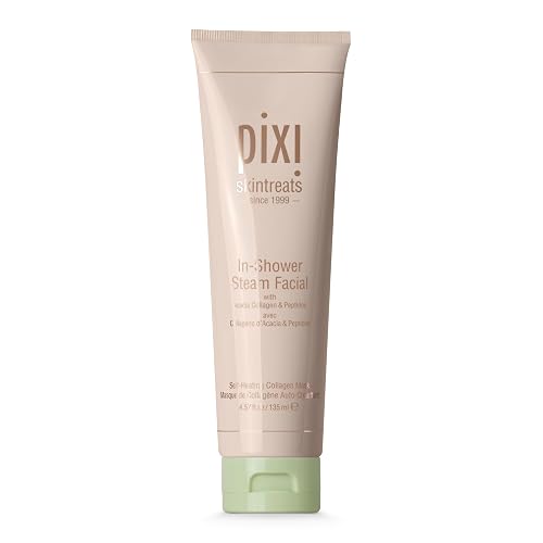 Pixi In-Shower Steam Facial | Gel-to Oil Cleanser for Radiant Skin | Deeply Nourishes, Softens & Tones | Self-heating for Use in Shower or Bath | 4.6 Beauty & Personal Care Pixi